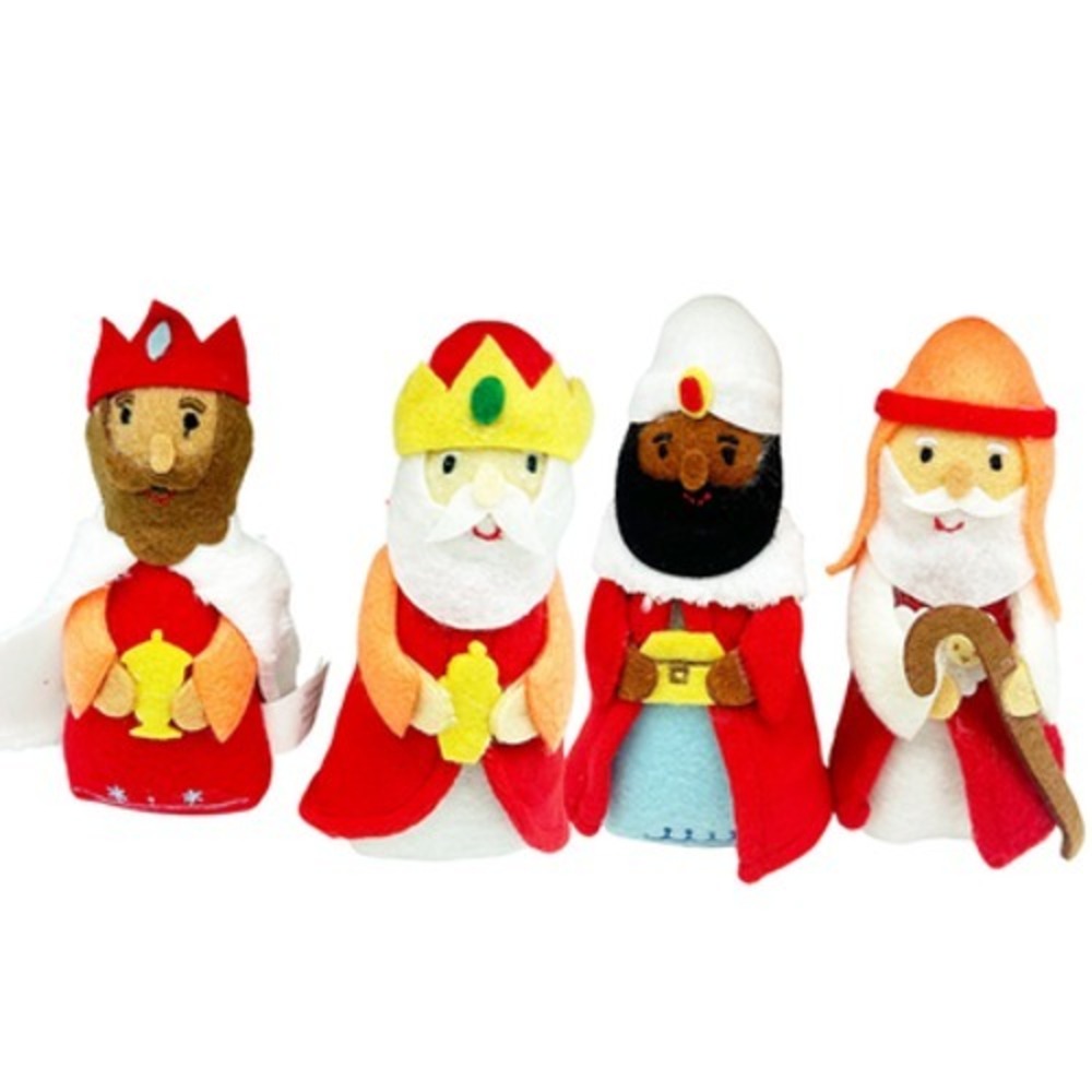 Set of 4 Target Wondershop Three Wise Men & Shepherd Fabric Ornaments‎